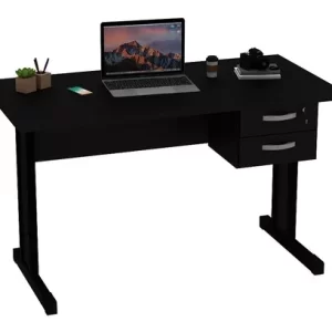 Mesa De Escritório Escrivaninha 1.20x60 C/gaveteiro Pé Metal - Image 2