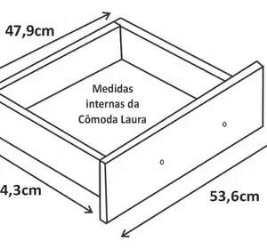 Comoda Laura 4 Gavs 1 Porta - Onix - Image 6