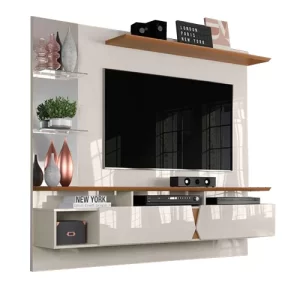 Painel para TV Suspenso Intense Lukaliam até 55 Polegadas Off White Damasco Off White/Damasco - Image 2