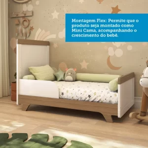 Berço Mini Cama Retrô Móveis Peroba Branco BrilhoCarvalho - Image 4