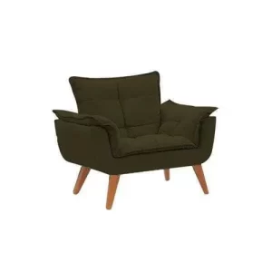 Kit 2 Poltronas Decorativas Opala Suede Marrom - Image 3