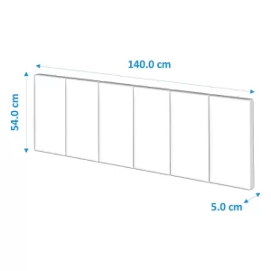 Cabeceira Painel Estofada para Cama de Casal 1,40 - Bege Suede/Bege - Image 3