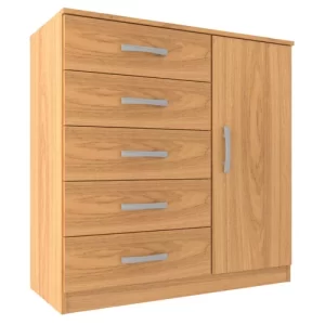 Cômoda Sapateira 1 Porta 5 Gavetas Zurique Cinamomo - Image 4