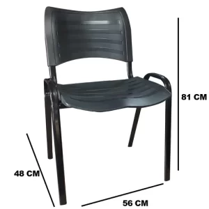 Cadeira Iso Fixa Empilhável Para Recepção Salão Escritório Medcombo - Image 2