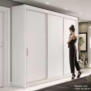 Guarda-Roupa Casal 3 Portas 4 Gavetas 188,5cm Viena - Branco - Image 2