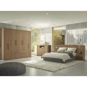 Guarda Roupa Casal 8 Portas 6 Gavetas Master Jatoba - Image 2