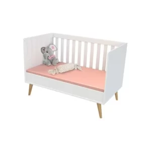 Berço Americano Ludmila Carolina Baby Branco Fosco/ Bétula - Image 5