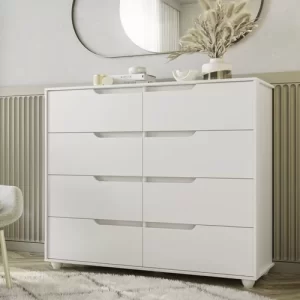 Cômoda 8 Gavetas Doble Albatroz Móveis Branco