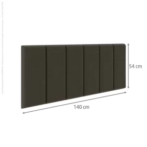 Cabeceira Painel Estofada para Cama de Casal 1,40 - Marrom Marrom - Image 4