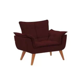 Kit 2 Poltronas Decorativas Opala Suede Marsala - Image 2