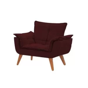Kit 2 Poltronas Decorativas Opala Suede Marsala - Image 3