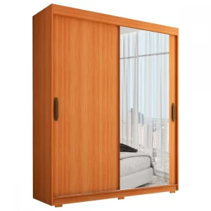 Guarda-Roupa Solteiro La Paz 2 Portas 2 Gavetas com Espelho Naturale - Image 4