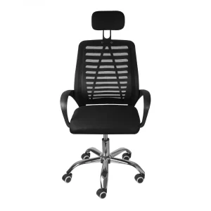 Cadeira Escritório Diretor Tela Mesh Com Encosto De Cabeça - Image 4