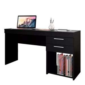 Escrivaninha Notável Móveis Mesa office 2 gavetas mdp de 1080mm x 750mm x 410mm preto - Image 2