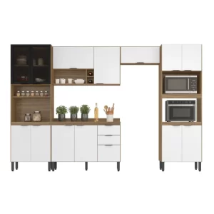 Cozinha Completa Firenze 05 Peças 14 Portas e 02 Gavetas Amendola Touch/Branco - Image 4