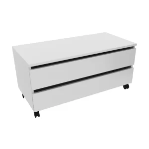 Balcão Gabinete para Banheiro 80cm com Rodízio e 2 Gavetas BN3603 Branco - Image 4
