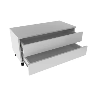 Balcão Gabinete para Banheiro 80cm com Rodízio e 2 Gavetas BN3603 Branco - Image 2